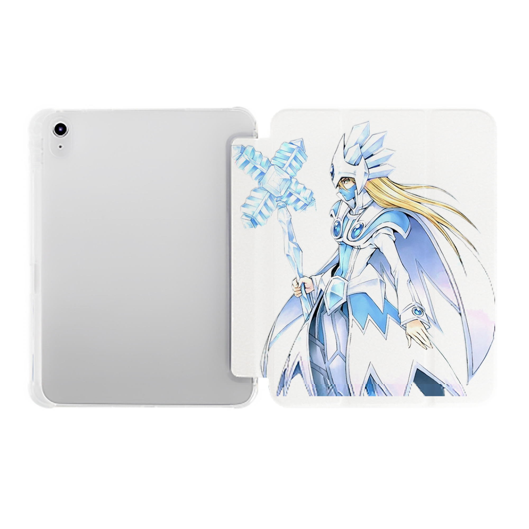 （画像用） 遊☆戯☆王 Yu-Gi-Oh! IPad ケース ペン収納付き 三つ折りスタンド PUレザー×シリコン 対応機種9.5/10.5/10.9インチ